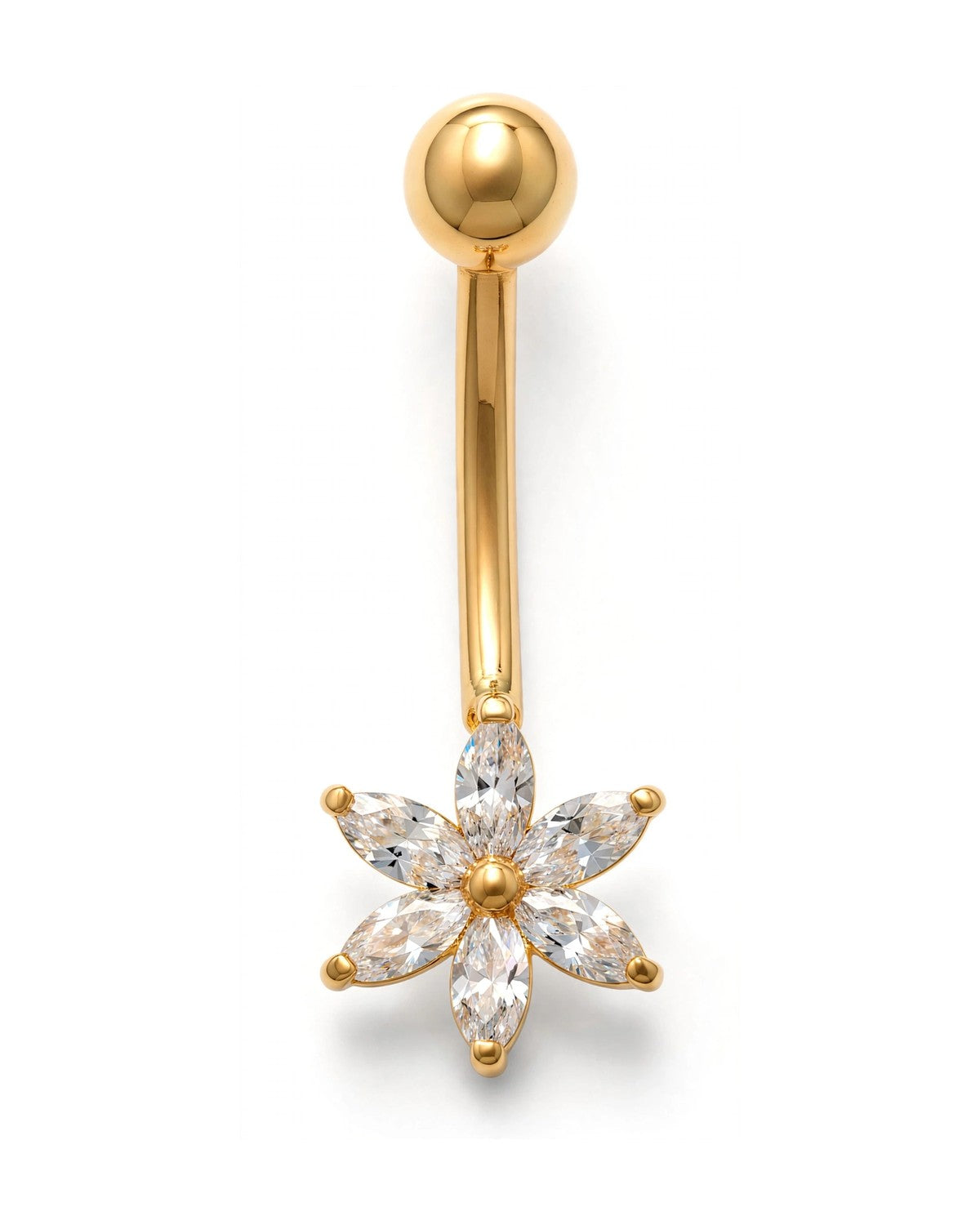 14K Yellow Gold Belly Ring BO6068