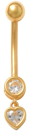 14K Yellow Gold Classic Belly Ring (BO6077)