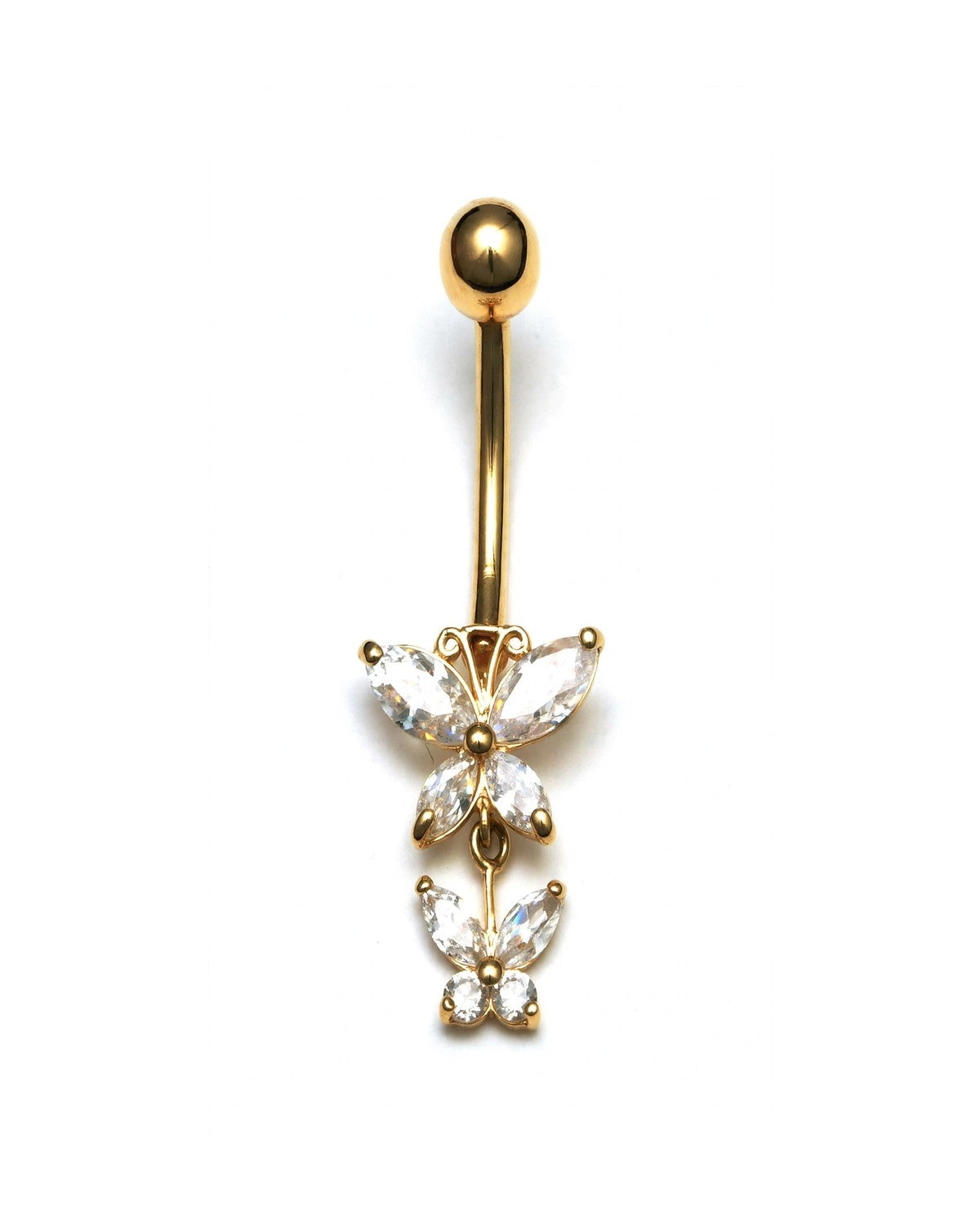 14K Yellow Gold Belly Ring BO6172