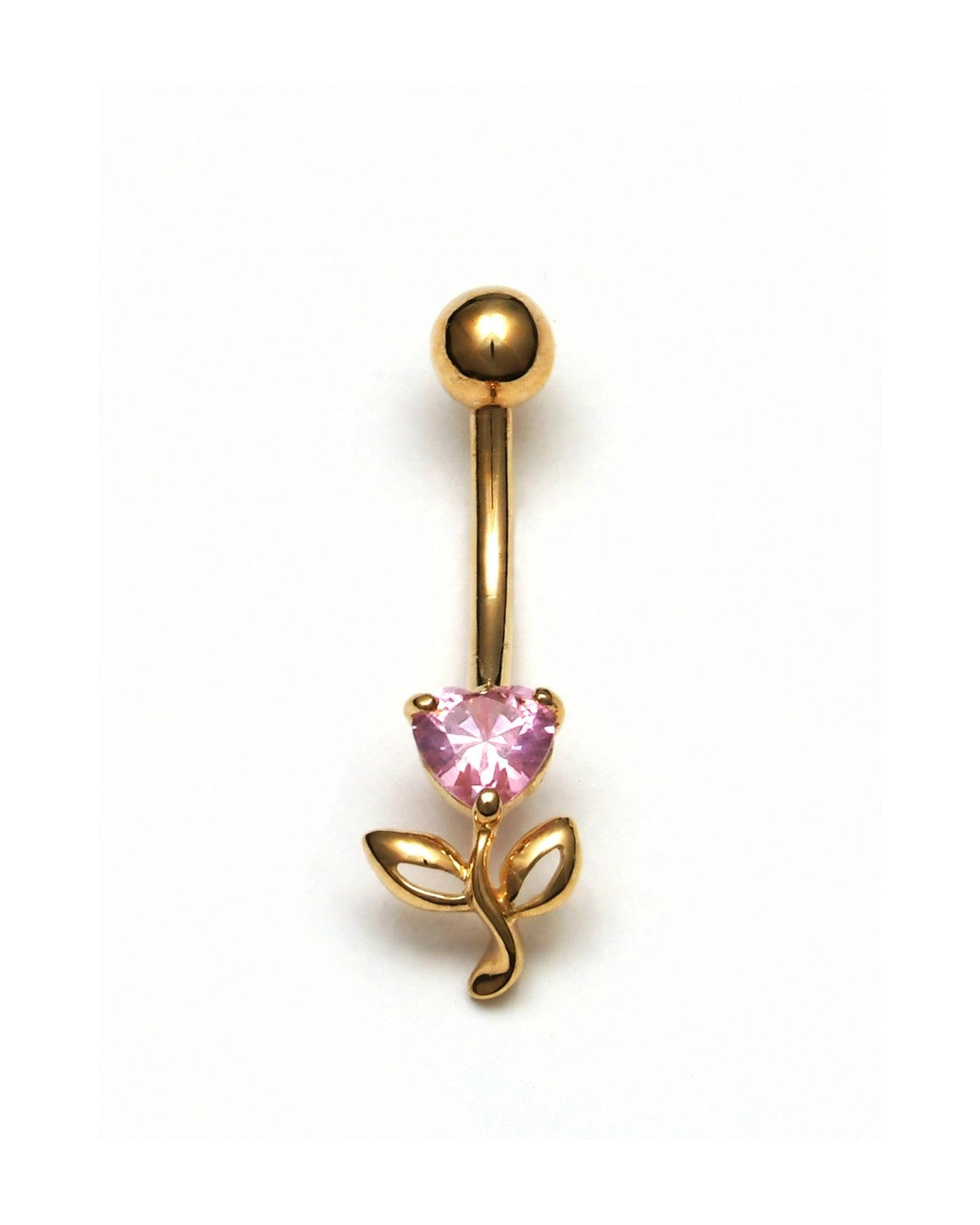 14K Yellow Gold Belly Ring BO6707-PK