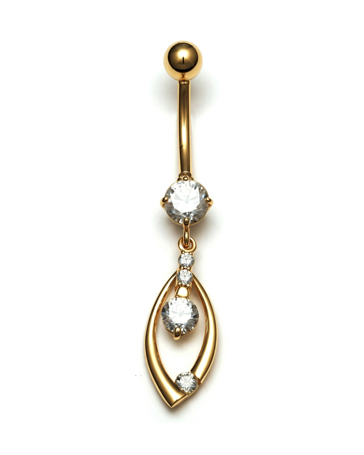14K Yellow Gold Belly Ring BO6710