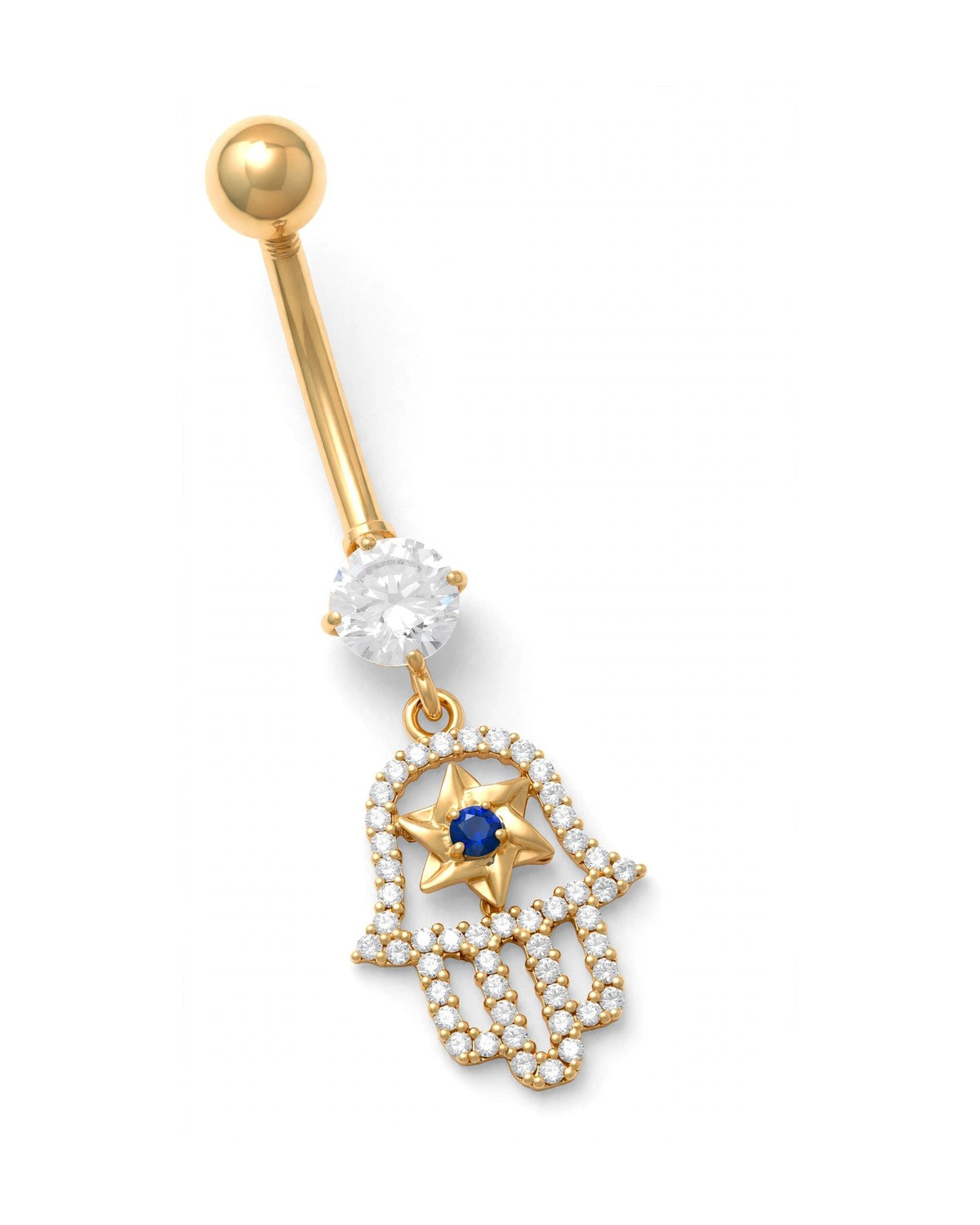 14K Yellow Gold Belly Ring BO6752