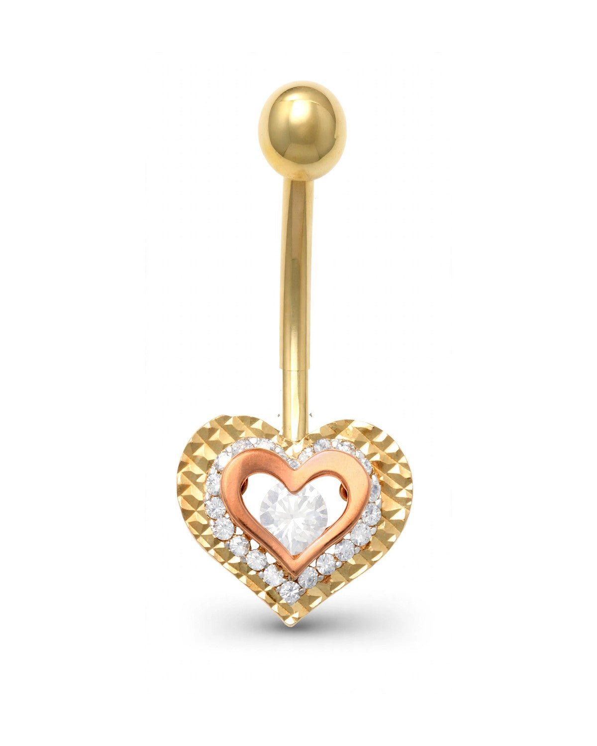 14K Yellow Gold Belly Ring BO6762-2T