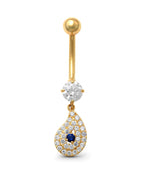14K Yellow Gold Belly Ring BO6773