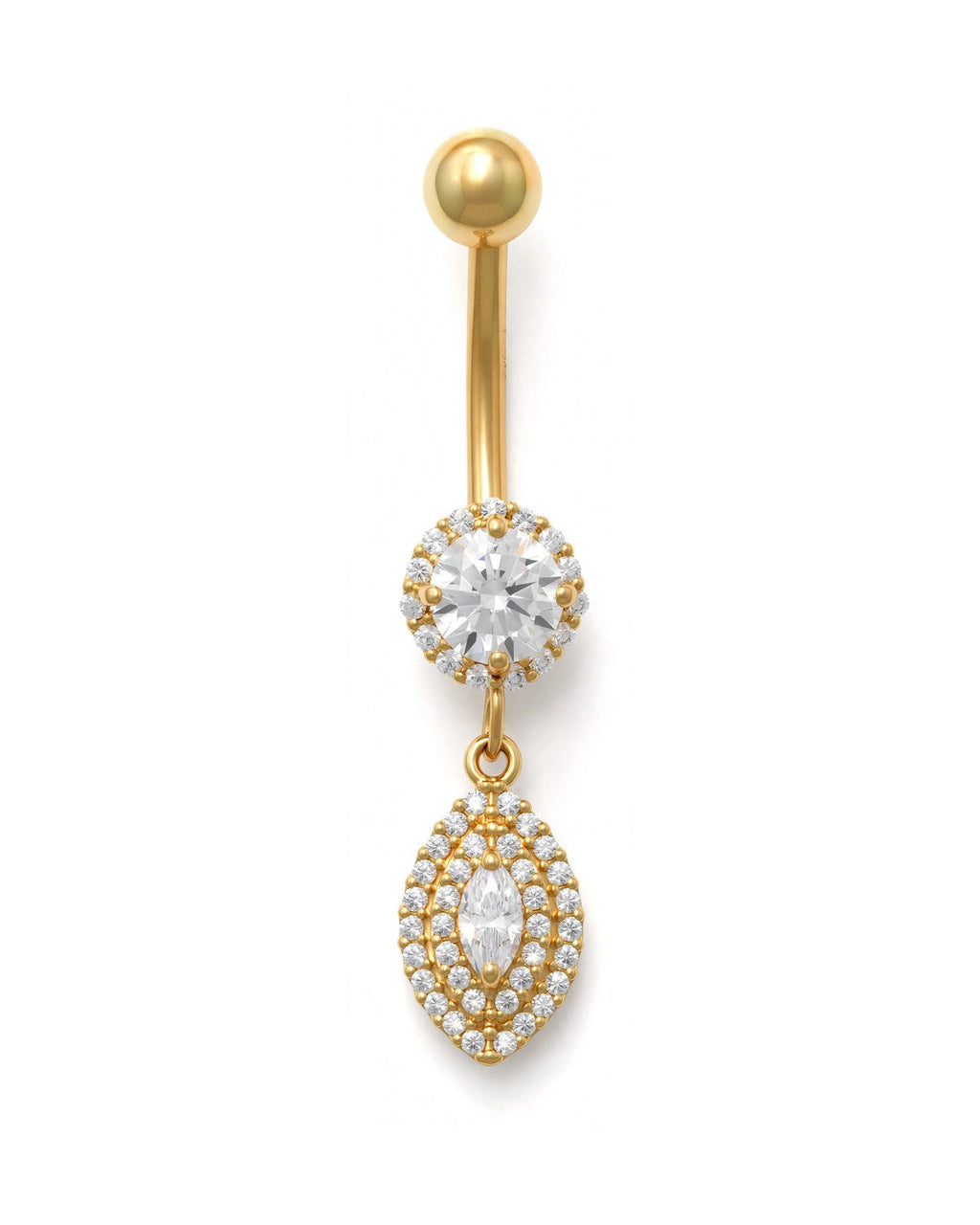 14K Yellow Gold Belly Ring BO6778