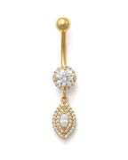 14K Yellow Gold Belly Ring BO6778