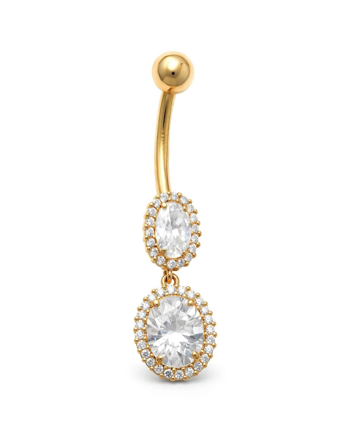 14K Yellow Gold Classic Belly Ring (BO6781)
