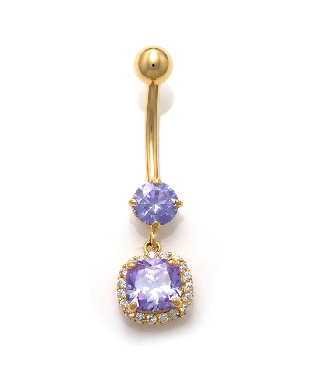 14K Yellow Gold Classic Belly Ring (BO6784)