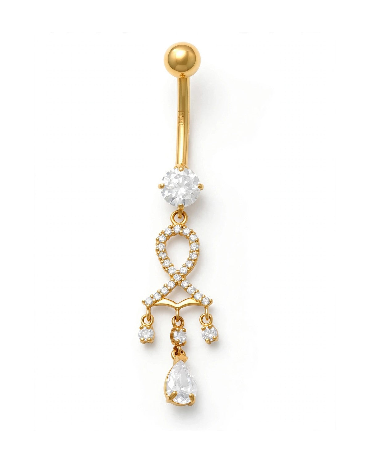 14K Yellow Gold Belly Ring BO6788