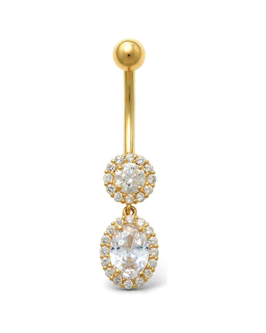 14K Yellow Gold Classic Belly Ring (BO6808)