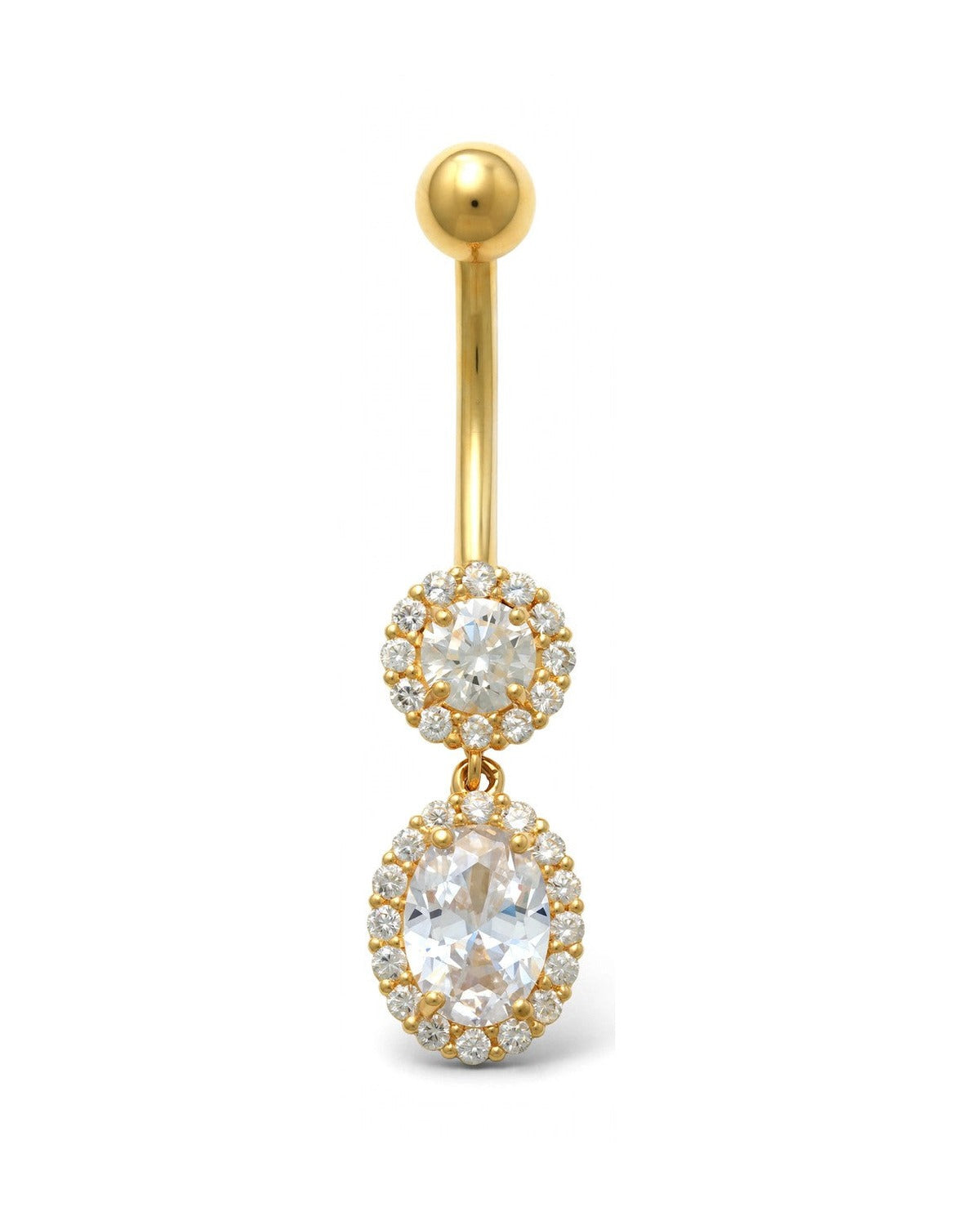 14K Yellow Gold Classic Belly Ring (BO6808)