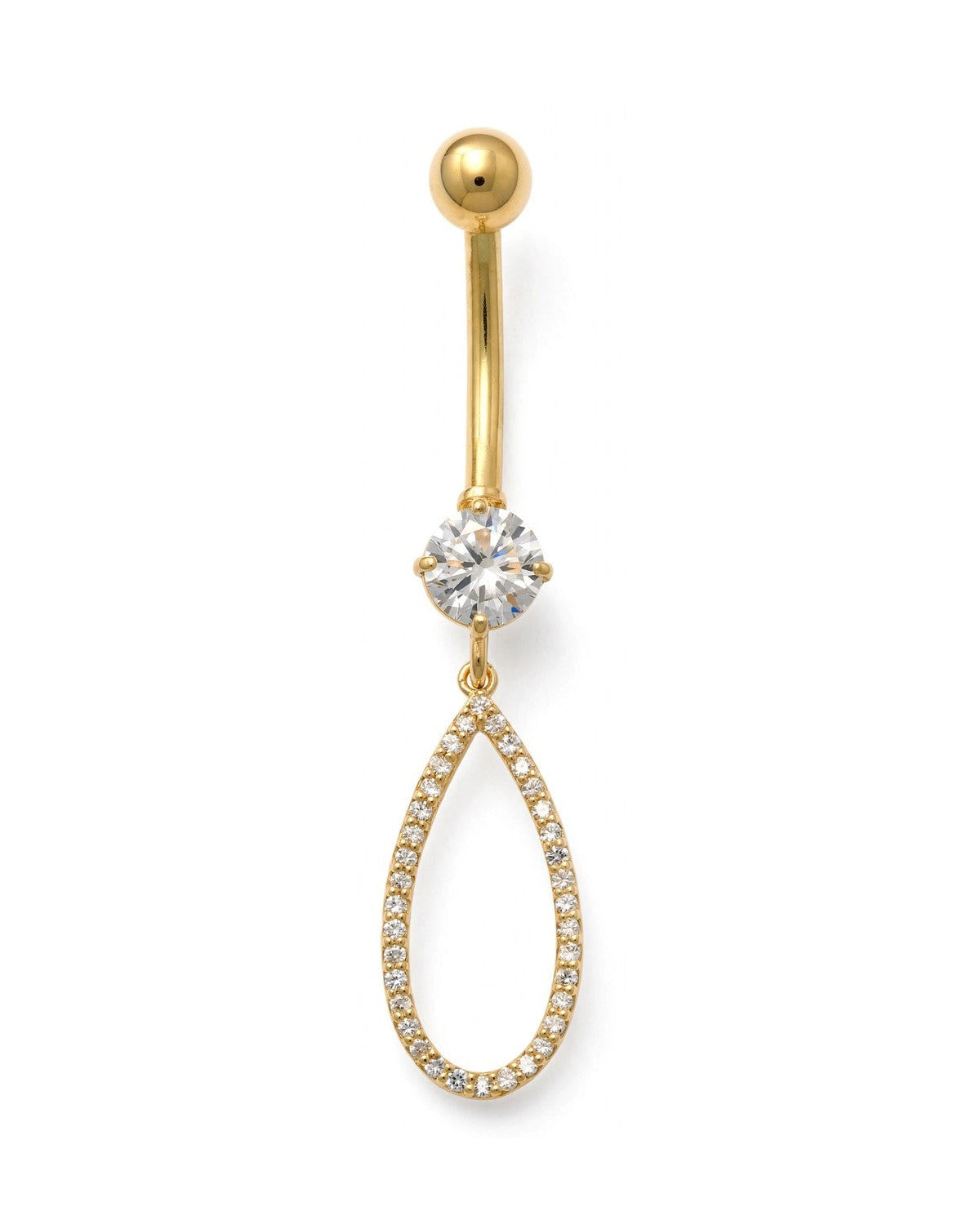 14K Yellow Gold Classic Belly Ring (BO6809)