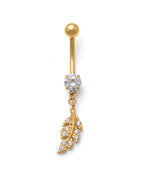 14K Yellow Gold Belly Ring BO6813