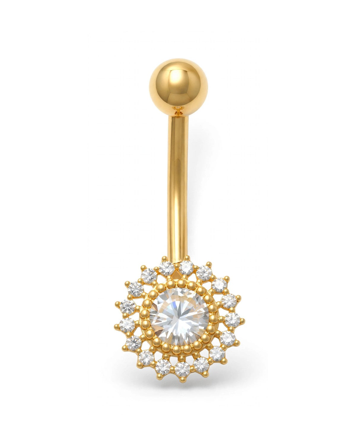 14K Yellow Gold Belly Ring BO6819