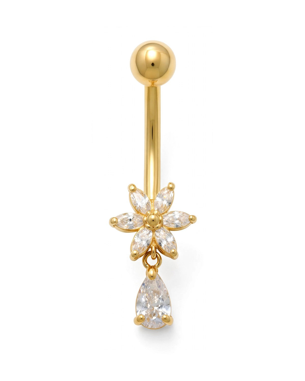 14K Yellow Gold Belly Ring BO6829