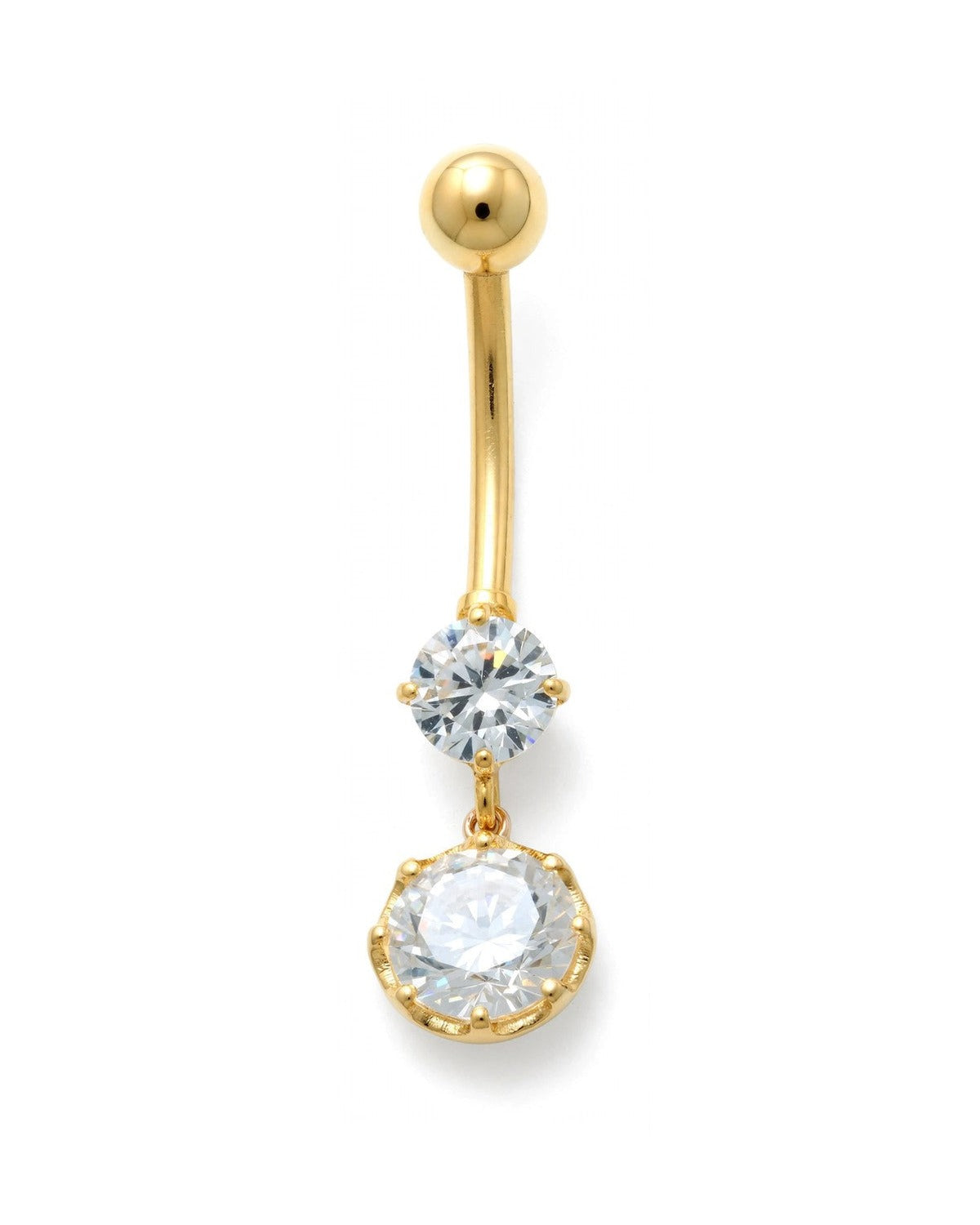 14K Yellow Gold Classic Belly Ring (BO6852)