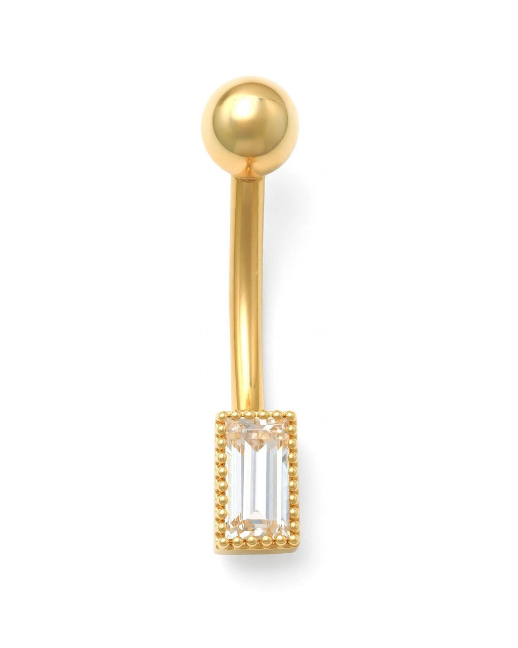 14K Yellow Gold Classic Belly Ring (BO6854)