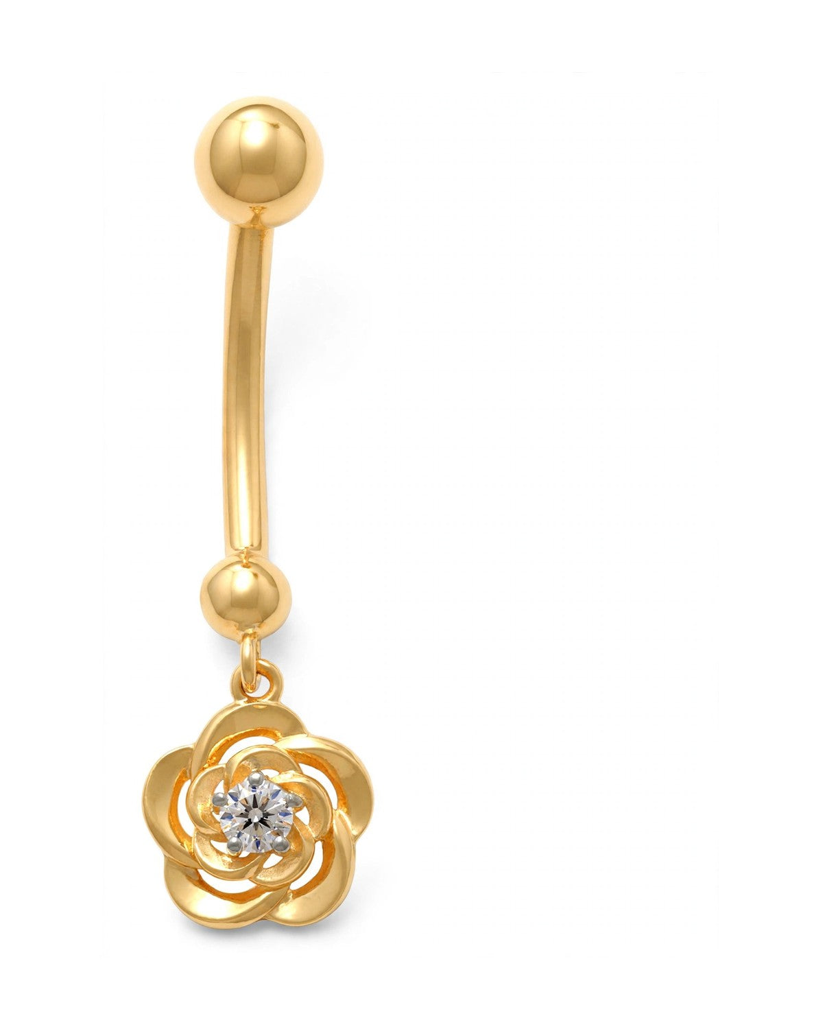 14K Yellow Gold Belly Ring BO6864