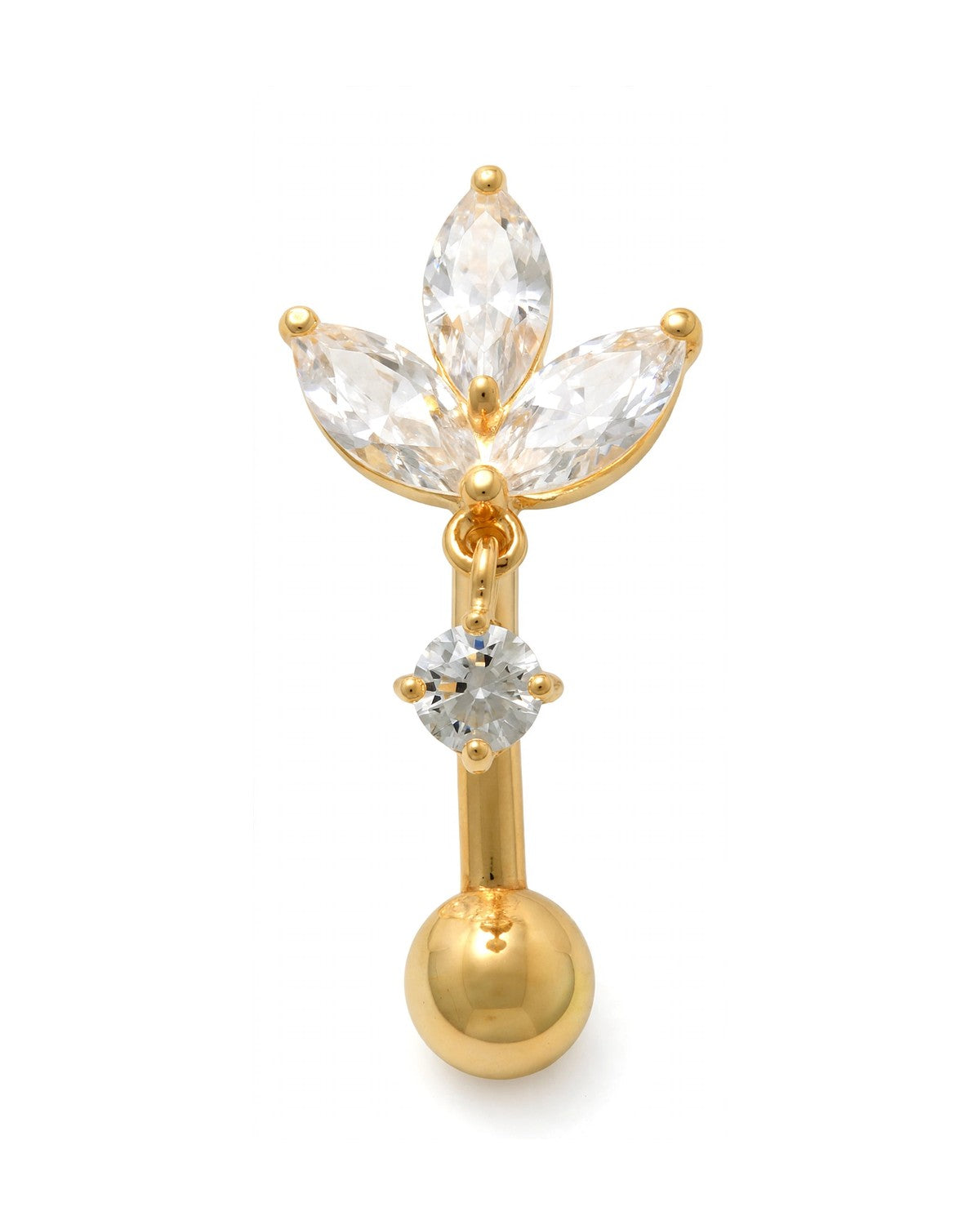 14K Yellow Gold Belly Ring BO6870