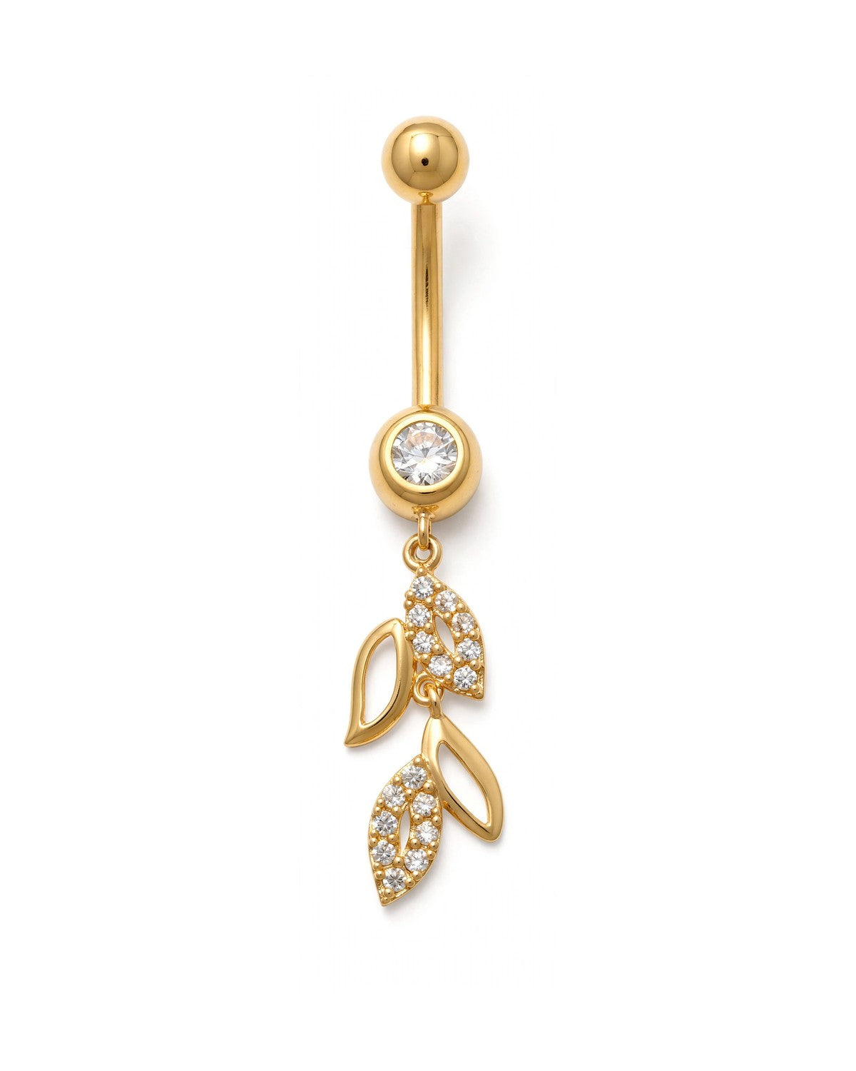 14K Yellow Gold Belly Ring BO6871