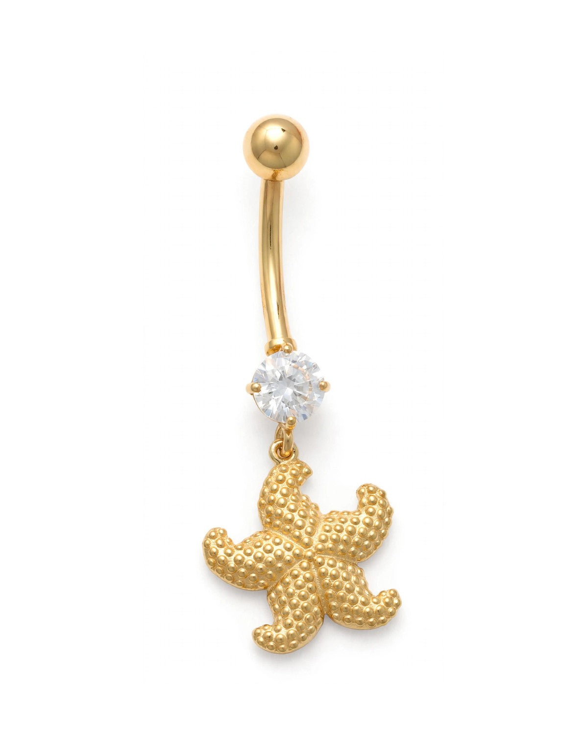 14K Yellow Gold Belly Ring BO6876