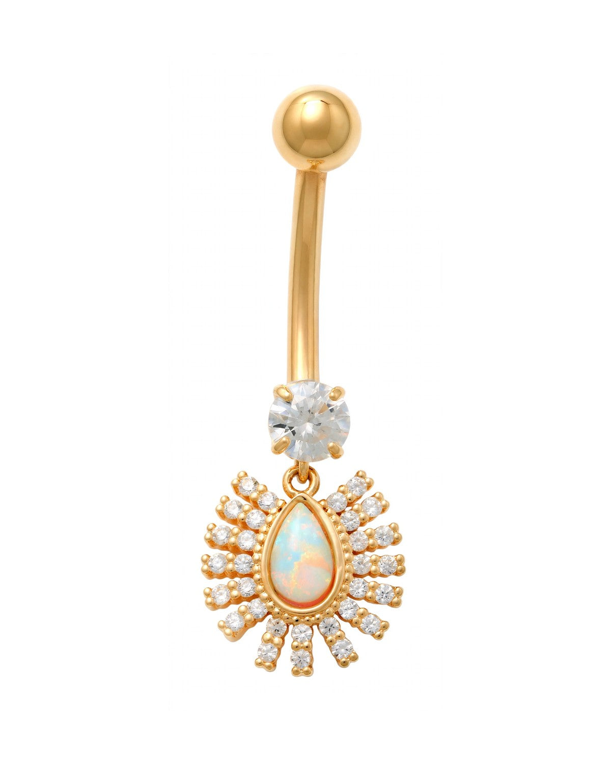 14K Yellow Gold Belly Ring BO6880
