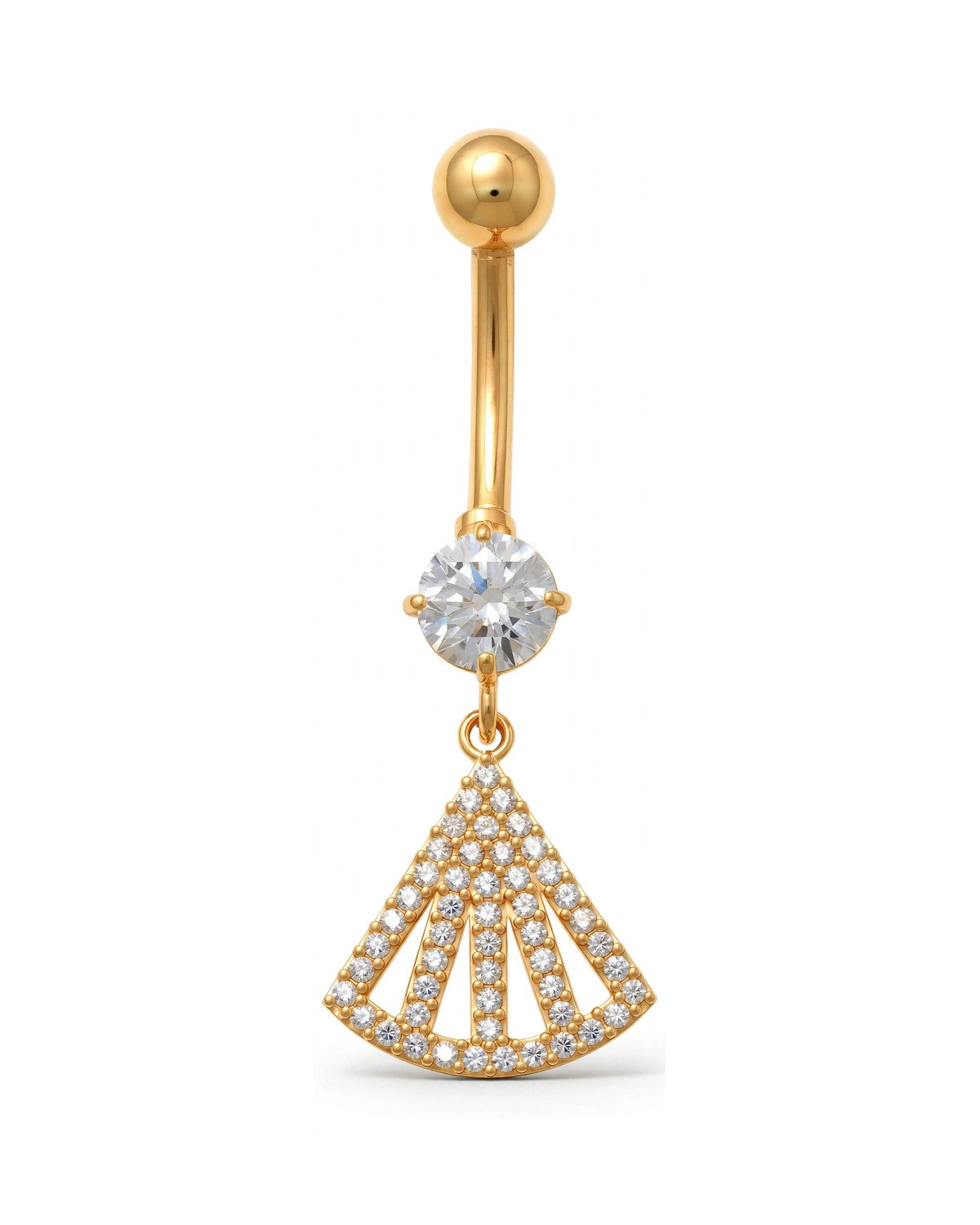14K Yellow Gold Belly Ring BO6894