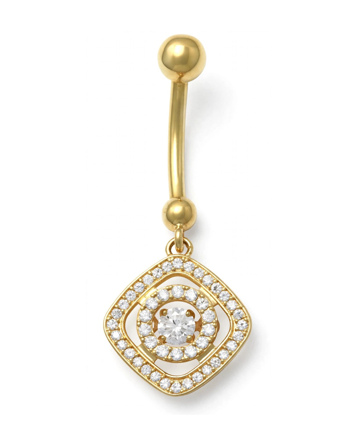 14K Yellow Gold Belly Ring BO6909