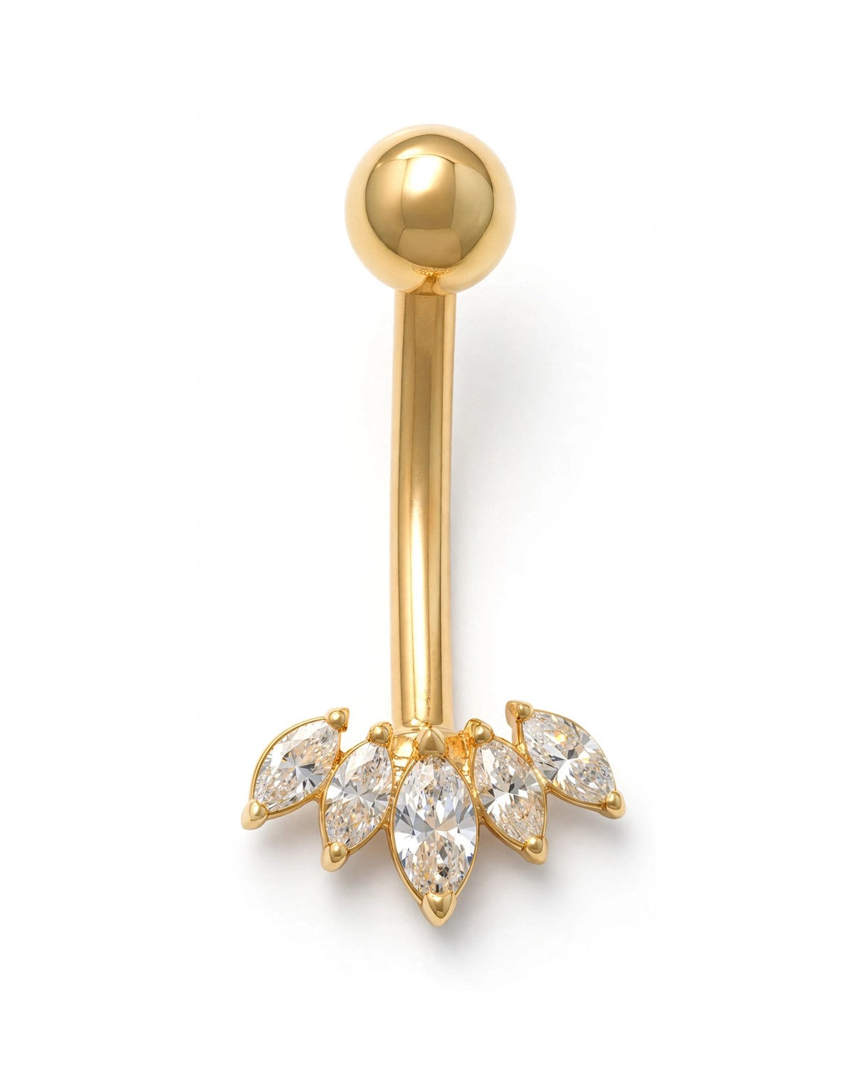 14K Yellow Gold Belly Ring BO6918