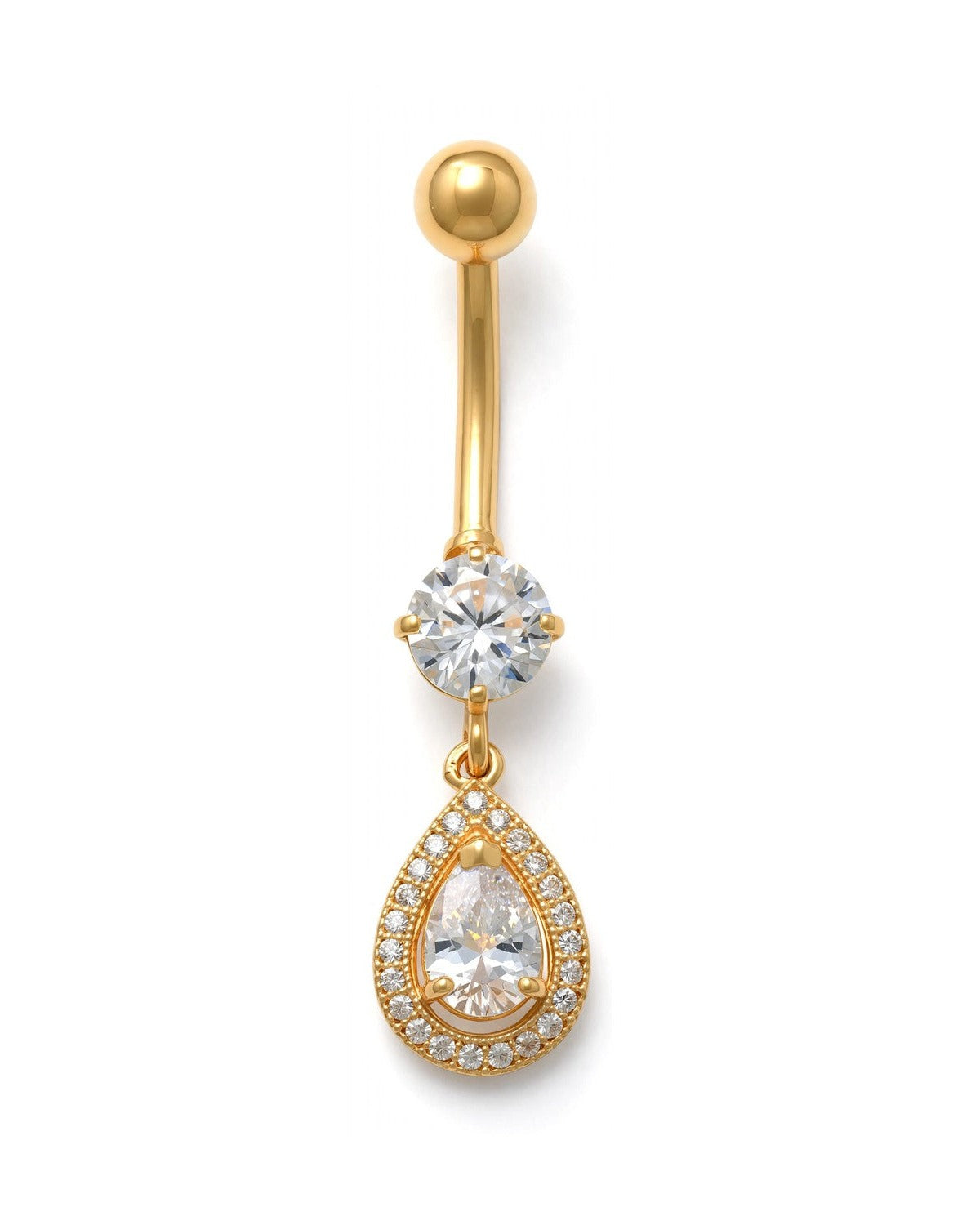 14K Yellow Gold Classic Belly Ring (BO6928)