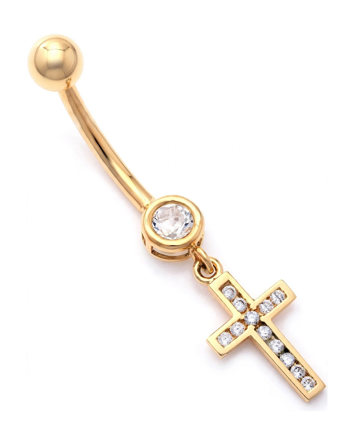 14K Yellow Gold Belly Ring BO9392