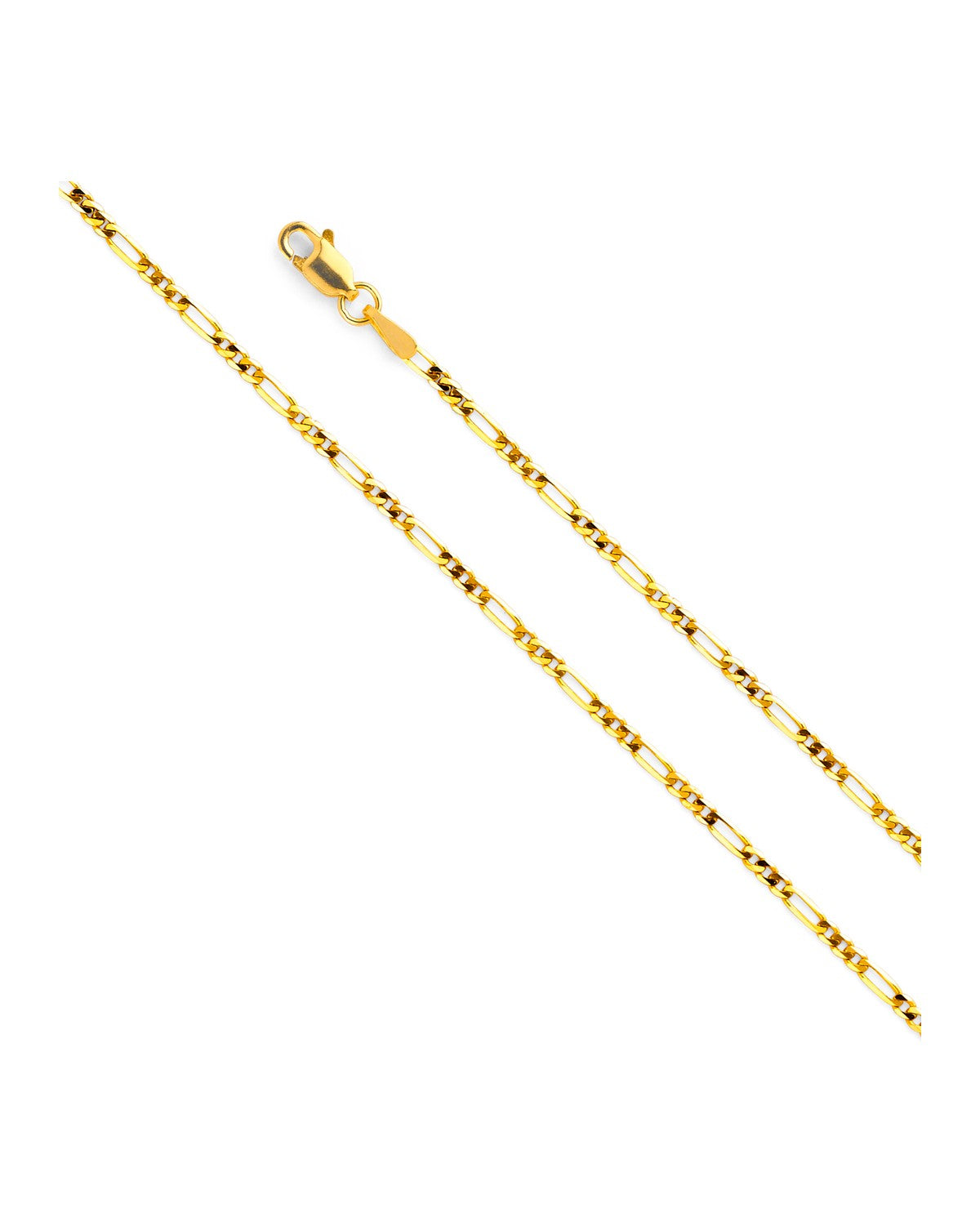 14K Yellow Gold 2mm Figaro 3+1 Chain (CH-0105)