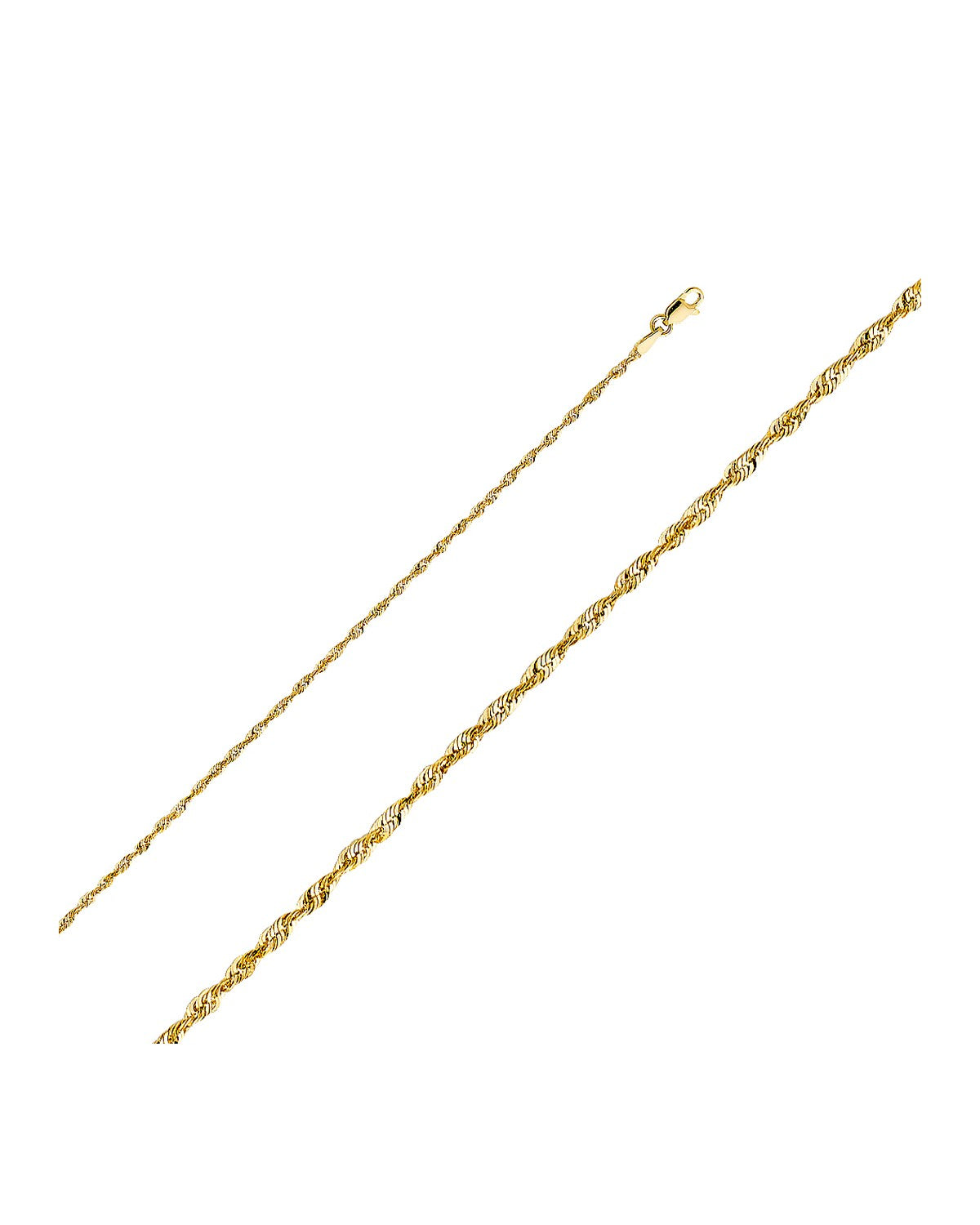 14K Yellow Gold 2mm Rope Chain (CH-0139)