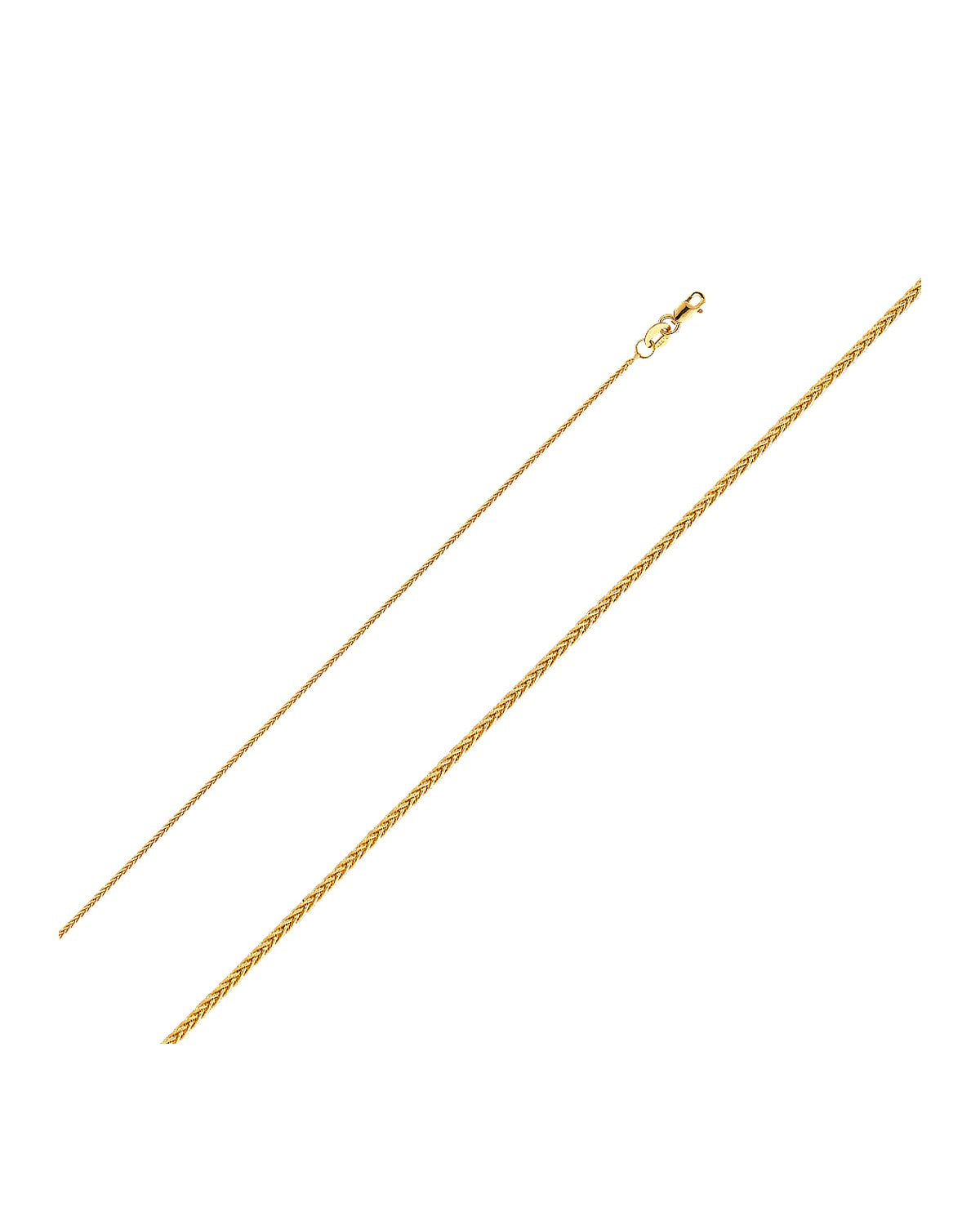14K Yellow Gold 1.1mm Wheat Chain (CH-0196)