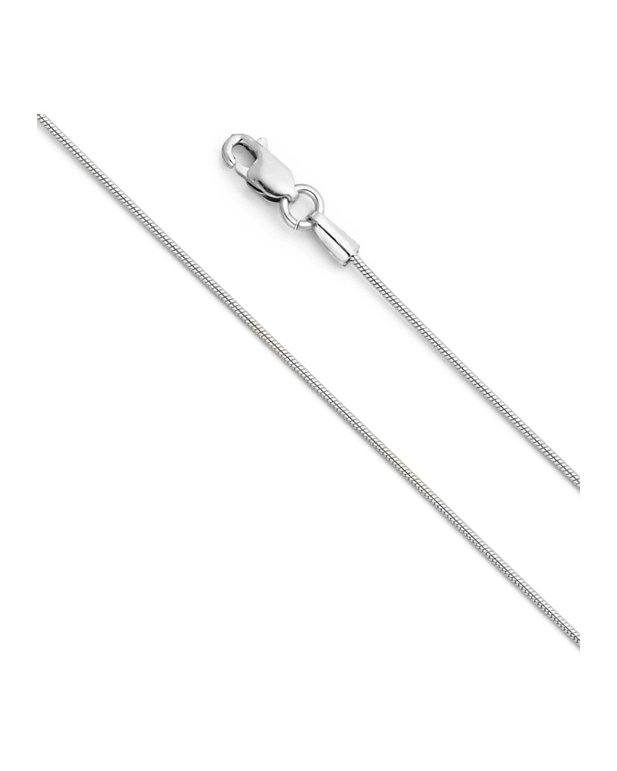 14K White Gold 0.7mm Round Snake Chain (CH-0202)