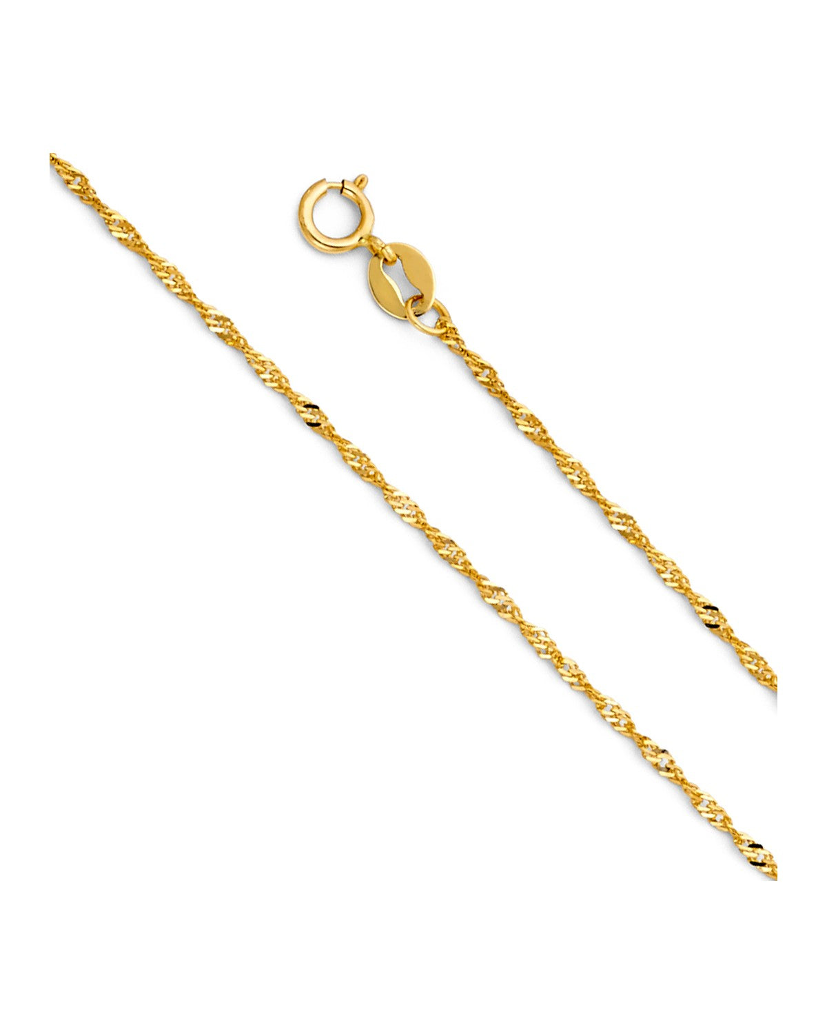 14K Yellow Gold 1.2mm Singapore Chain (CH-0210)