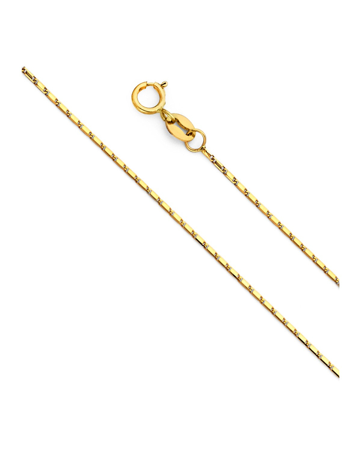 14K Yellow Gold 1mm Snail Chain (CH-0218)