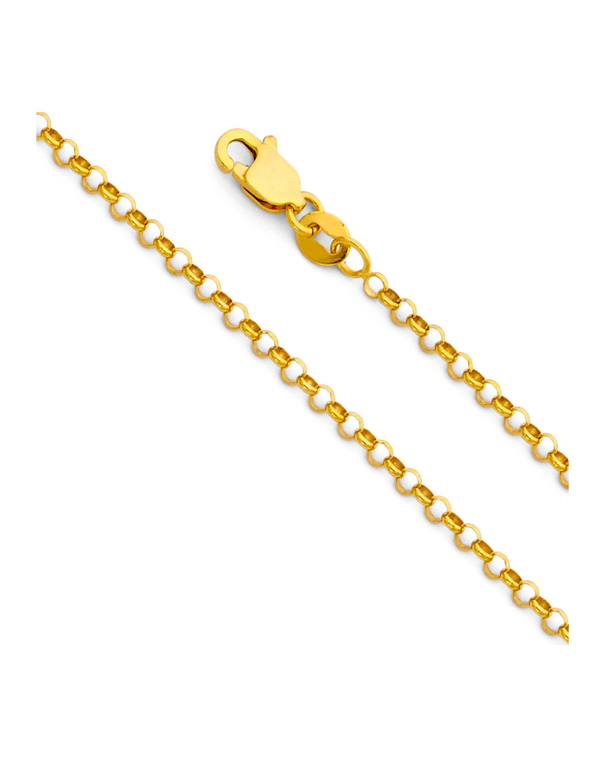 14K Yellow Gold 2.1mm Classic Rolo Cable Chain (CH-0225)