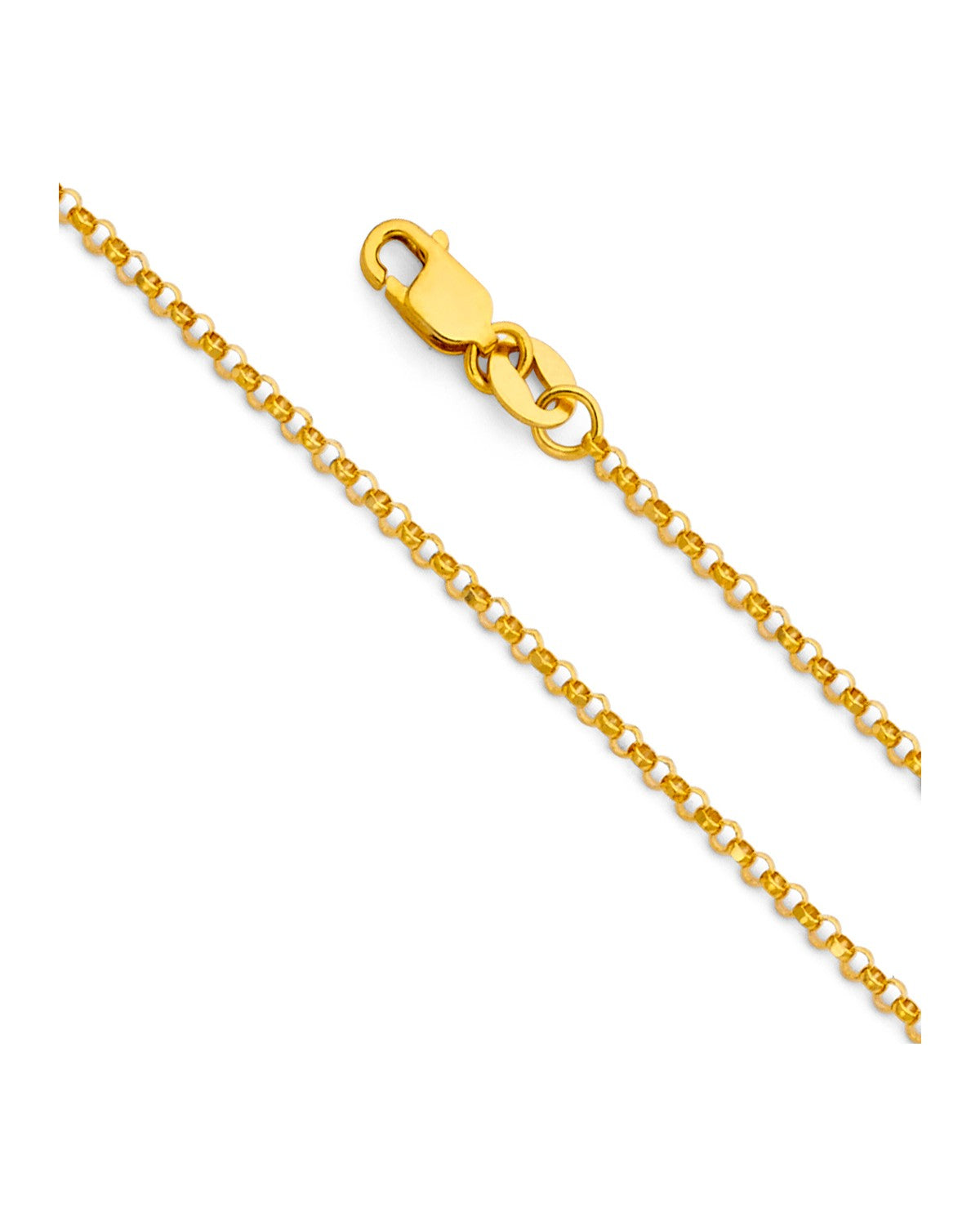 14K Yellow Gold 1.6mm Classic Rolo Cable Chain (CH-0226)
