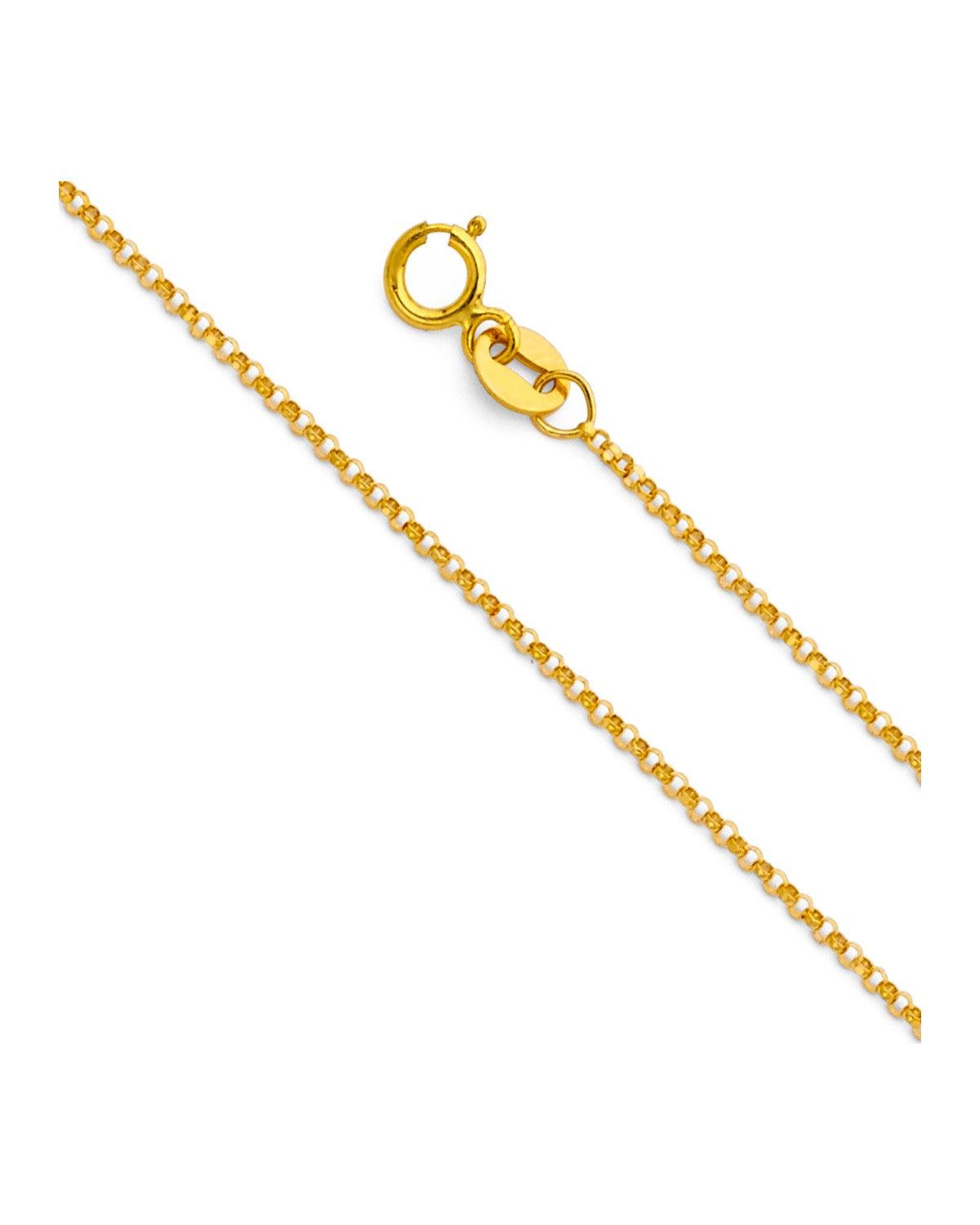 14K Yellow Gold 1.2mm Classic Rolo Cable Chain (CH-0227)