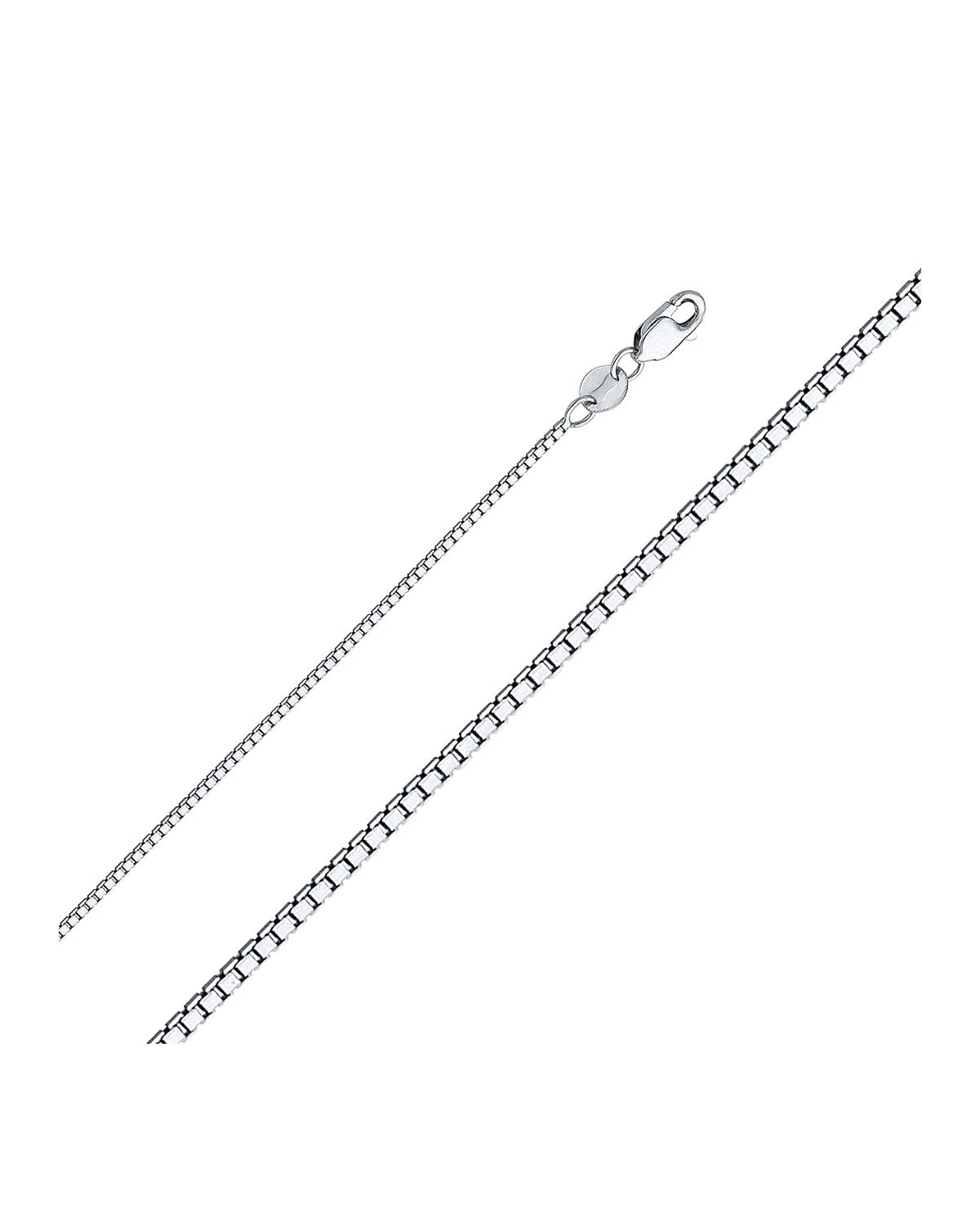 14K White Gold 1mm Box Chain (CH-0259)