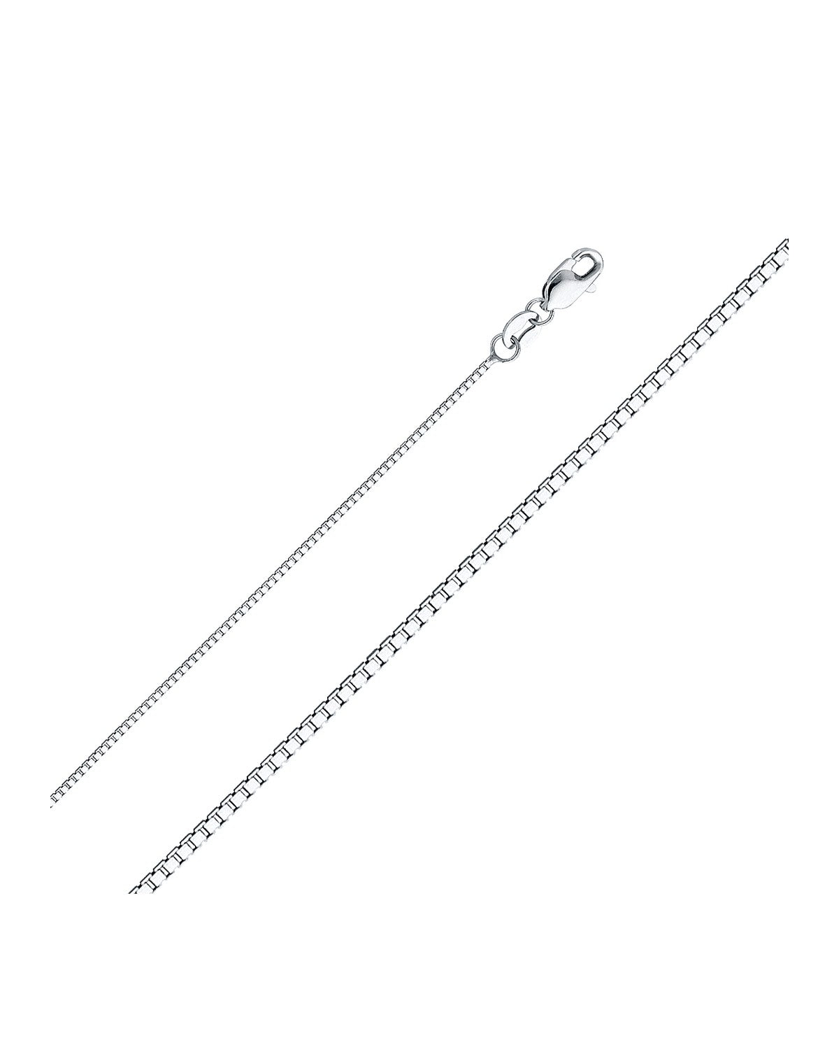 14K White Gold 0.8mm Box Chain (CH-0260)