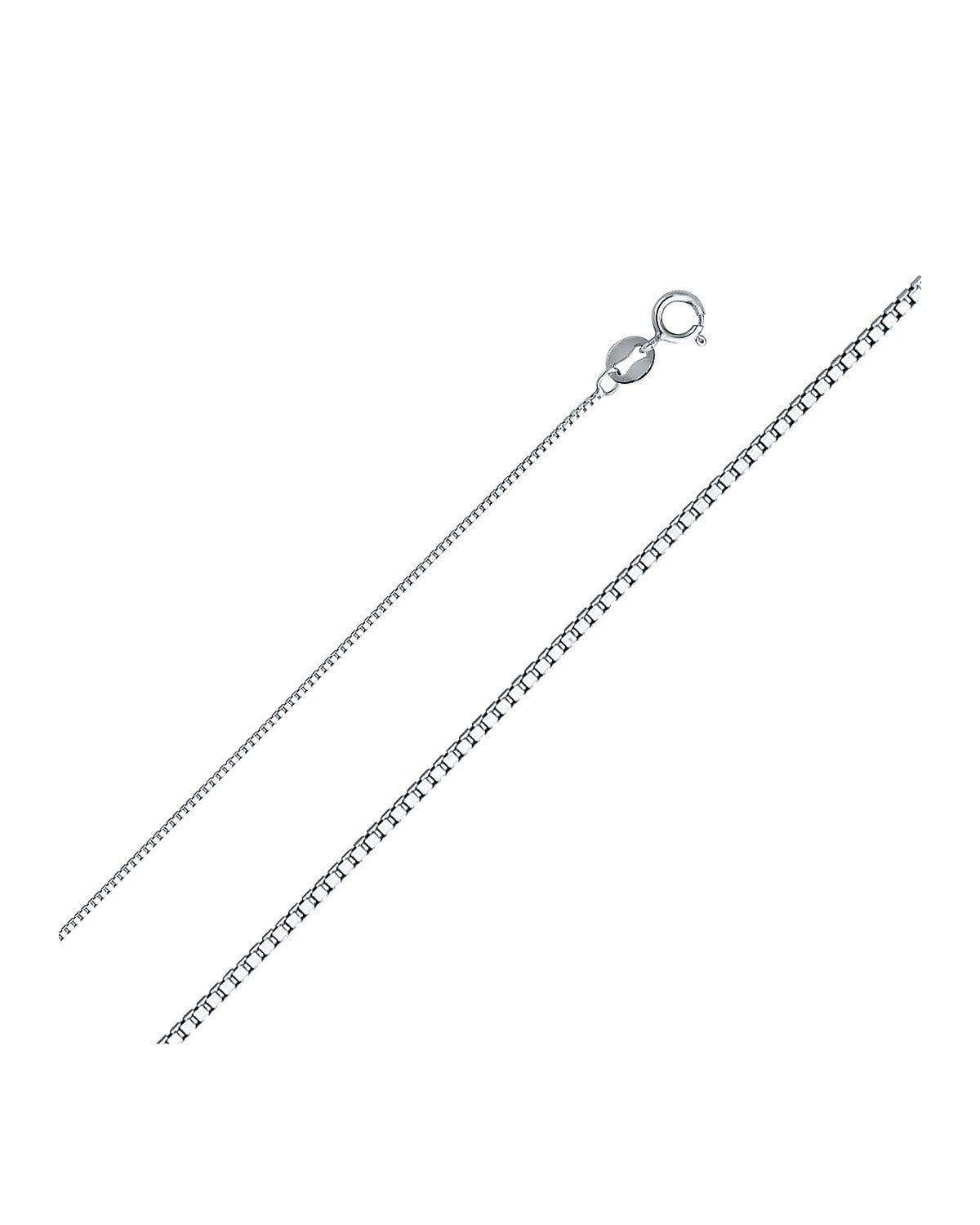 14K White Gold 0.6mm Box Chain (CH-0261)