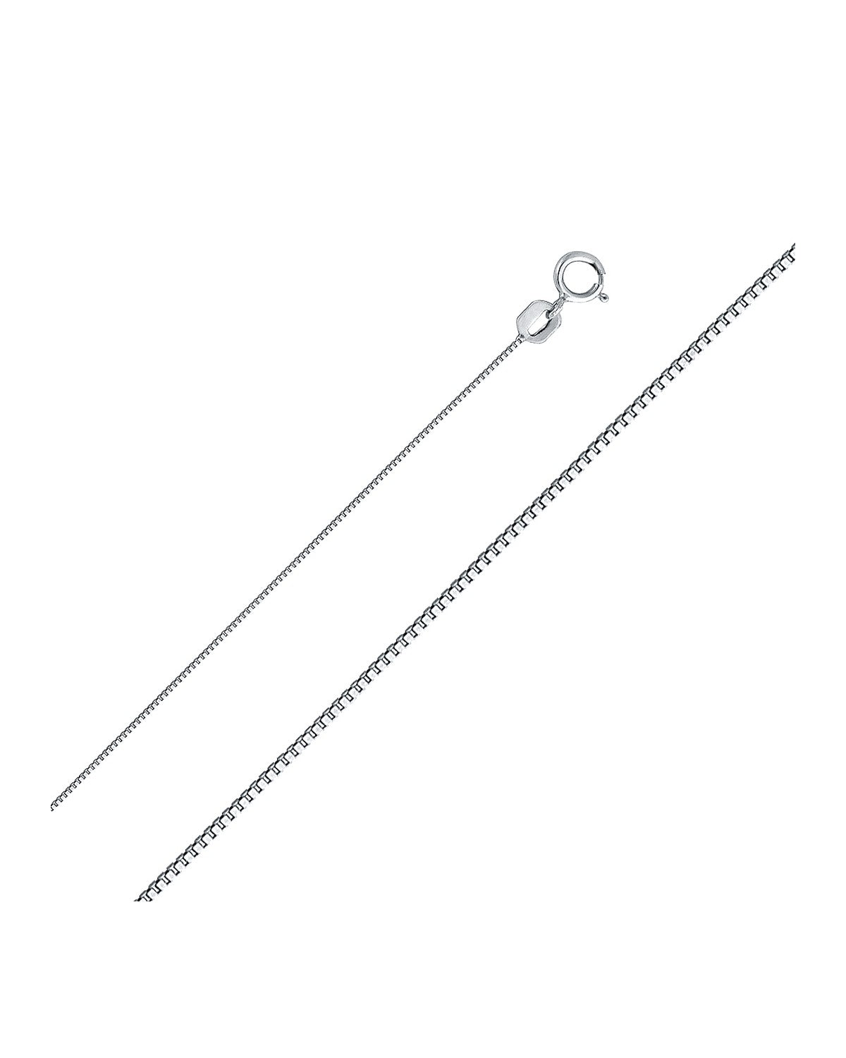 14K White Gold 0.5mm Box Chain (CH-0262)