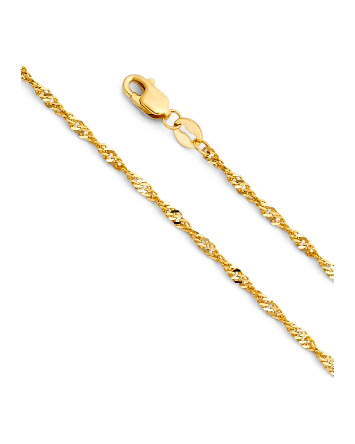 14K Yellow Gold 1.8mm Singapore Chain (CH-0282)