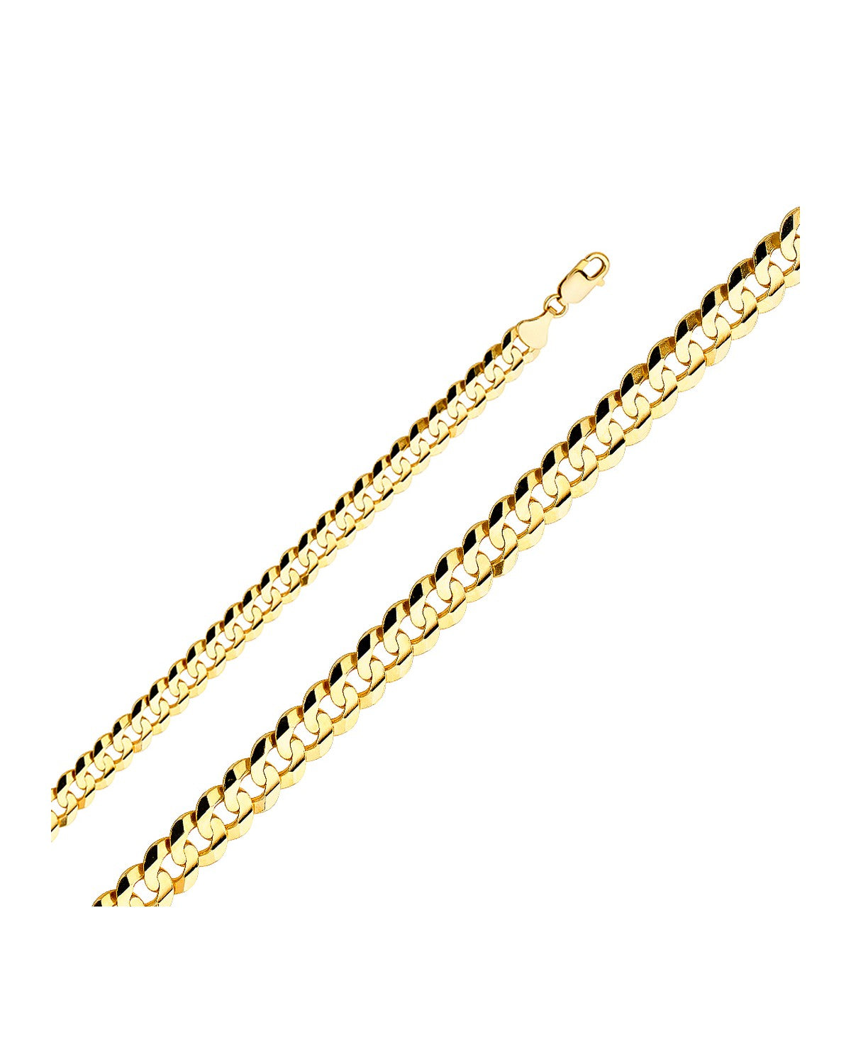 14K Yellow Gold 9.8mm Cuban Concave Chain (CH-0312)