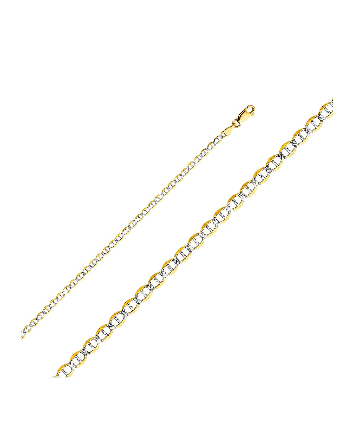 14K Yellow Gold 3.4mm Flat Mariner WP Chain (CH-0339)