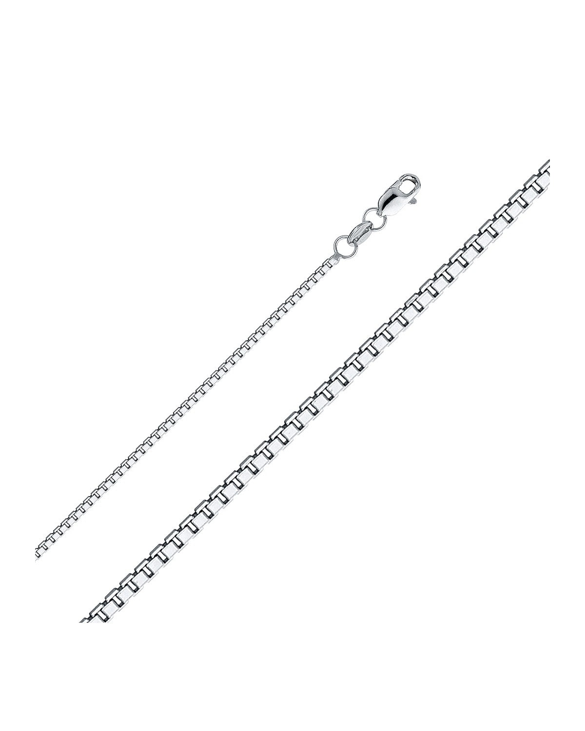14K White Gold 1.2mm Box Chain (CH-0474)