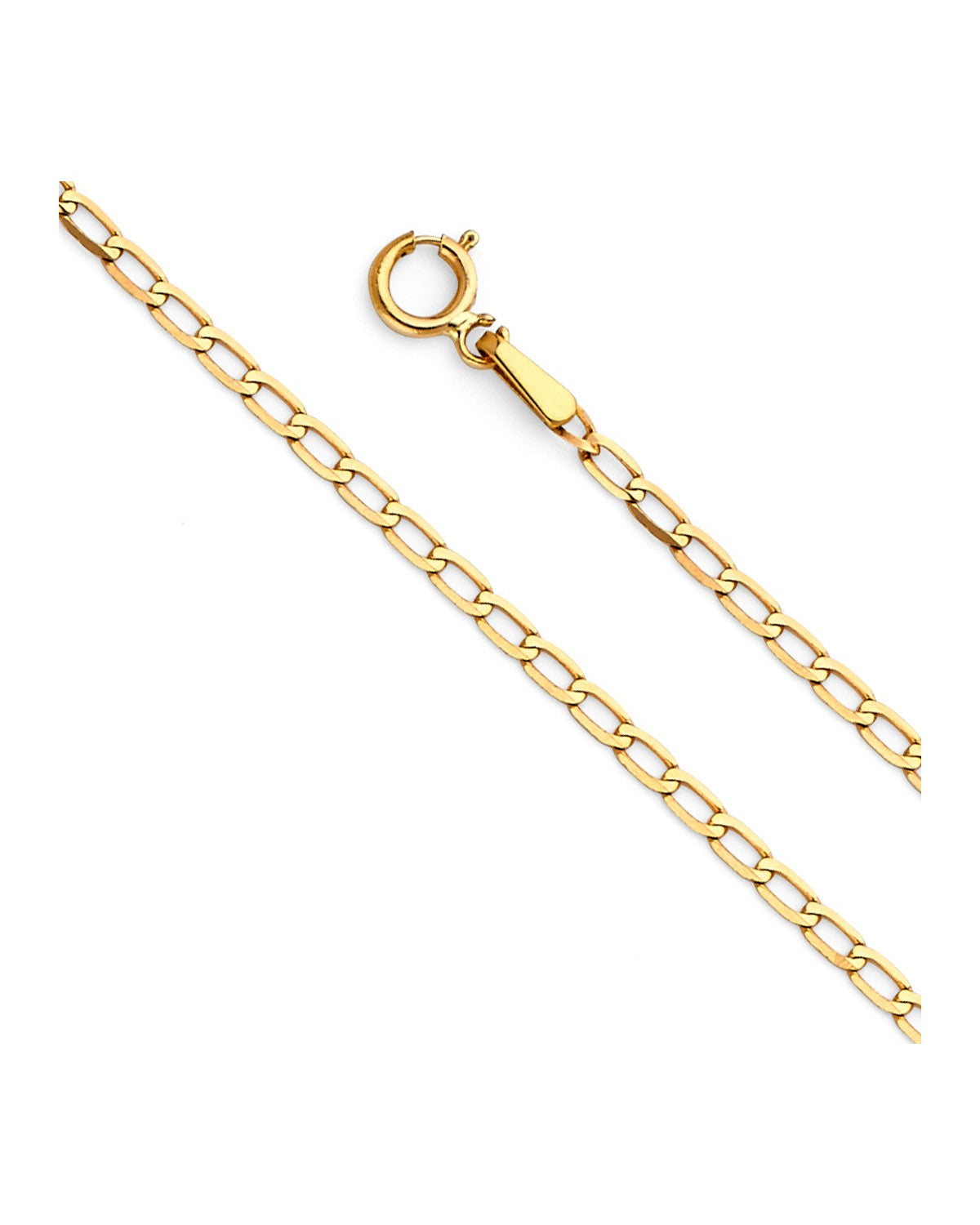 14K Yellow Gold 2mm Figaro 1/1 Open Chain (CH-0490)