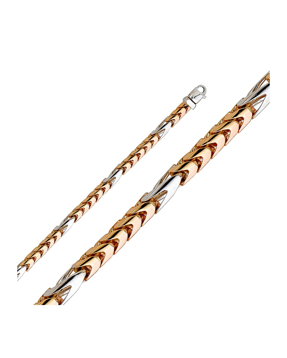 14K Tri-Color Gold 3C 6.1mm Handmade Chain (CH-0500)